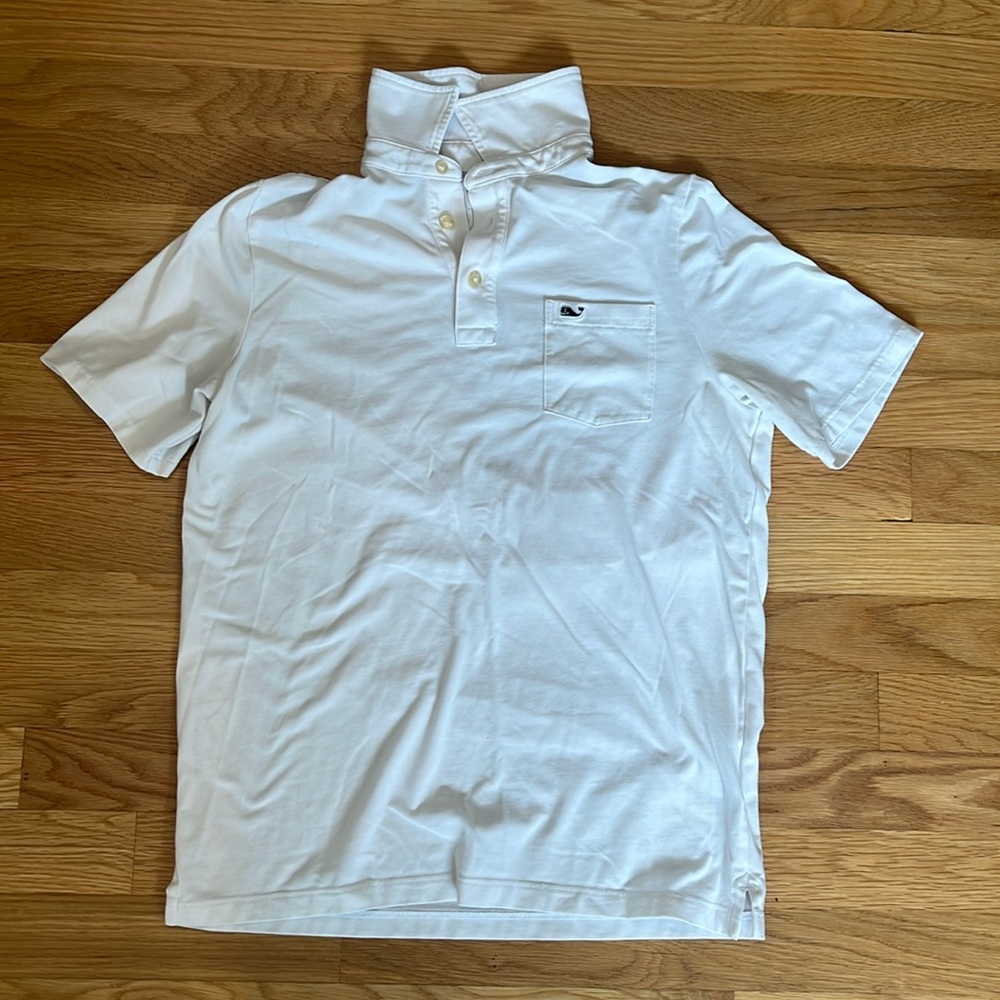 Vineyard Vines Edgartown Polo shirt, size L (16), white